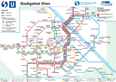 Das Netz der Schnellbahn Wien.